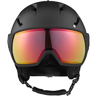 Salomon Pioneer Visor, Photo Blk/AW Red, size S (53-56cm) - Ski Helmet