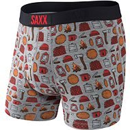 Saxx Ultra Boxer Brief Fly, Grey Heather Lumberjack, size L - Boxer Shorts