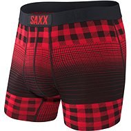 Saxx Ultra Boxer Brief Fly red horizon plaid L - Boxerky