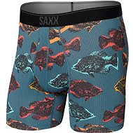 SAXX QUEST BOXER BRIEF FLY shadow fish-storm blue S - Boxer Briefs