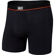 Saxx Non-Stop Stretch Cotton Boxer Brief Fly Black L - Boxer Briefs