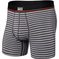 Saxx Non-Stop Stretch Cotton Boxer Brief Fly Hiker Stripe-Grey XL - Boxer Briefs