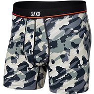 Saxx Non-Stop Stretch Cotton Boxer Brief Fly Pop Grunge Camo-Graphite L - Boxer Briefs
