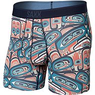 Saxx Quest Quick Dry Mesh Boxer Brief Fly Box Design-Multi XL - Boxer Briefs