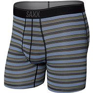 Saxx Quest Quick Dry Mesh Boxer Brief Fly Solar Stripe-Twilight L - Boxer Briefs