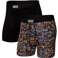 Saxx Ultra Super Soft Boxer Brief Fly 2Pk Desert Grid/Black L - Boxer Briefs