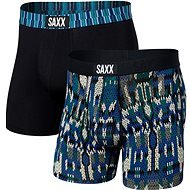Saxx Vibe Super Soft Boxer Brief 2Pk Modern Fairisle/Black Geo S - Boxer Shorts