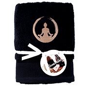 Sleep Well 50 × 100cm / Yoga Embroidery - Balance/Black - Towel