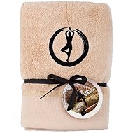 Sleep Well 70x140cm / Stickerei Yoga - Baum / beige - Badetuch