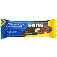 SENS Cvrčia Proteínovka v tmavej čokoláde 60g, banán & čokoláda - Proteínová tyčinka