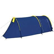 Camping tent for 4 persons, navy blue / yellow - Tent