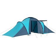Camping tent for 6 persons blue and light blue - Tent