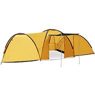 Camping tent 650 x 240 x 190 cm for 8 persons yellow - Tent
