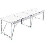 Folding camping table with adjustable height 240 x 60 c m aluminium - Camping Table
