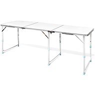Skladací kempingový stôl s nastaviteľnou výškou, hliníkový 180 × 60 cm - Kempingový stôl