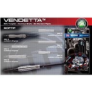 Darts Winmau soft Vendetta 18g, 80% tungsten - Darts