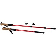 Nordic Walking s ergonomickou, korkovou rukojetí, 135 cm, 2 ks, červené - Nordic walking hůlky