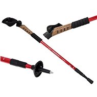 Nordic Walking with cork handle, 135 cm, 2 pcs, red - Nordic Walking Poles
