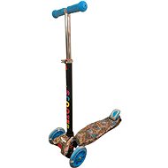 Three-wheeled scooter MAXI SCOOTER with lighted wheels, BLUE DRAGON - Children's Scooter