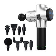 Massage relaxation gun with LCD display with case, silver - Massage Gun
