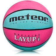 Basketball Meteor Layup size 4, pink-blue - Basketball