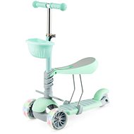 MINI SCOOTER 2in1 three-wheeled scooter with LED wheels, mint - Children's Scooter