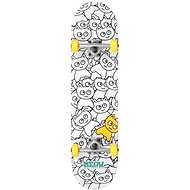 Meow Sticker Pile Set 8" white - Skateboard