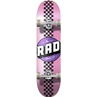 RAD Checker Stripe Complete 7,75" pink/black - Skateboard