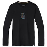 Smartwool M Merino Sport 150 Smw Logo Ls Grphc Tee Black - Tričko