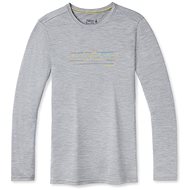 Smartwool M Merino Sport 150 Mountain Trn Grphc Ls Light Gray Heather M - Tričko