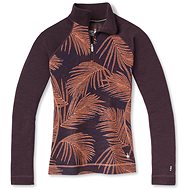 Smartwool W Merino 250 Bl Pattern 1/4 Zip Boxed Sunset Coral Palm L - Thermal Underwear