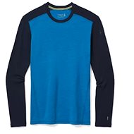 Smartwool M Merino 250 Baselayer Crew, Neptune Blue Heather/Deep Navy, XXL - T-Shirt
