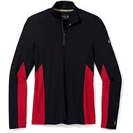 Smartwool M Merino Sport Long Sleeve 1/4 Zip Black-Rythmic Red M - Tričko