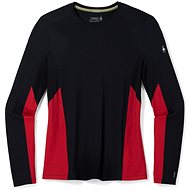 Smartwool M Merino Sport Long Sleeve Crew Black-Rythmic Red L - Tričko
