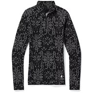 Smartwool W Merino 250 Baselayer Pattern 1/4 Zip, Black Digital Snowflake, S - Turtleneck
