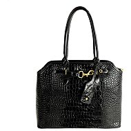 Solier Arla handbag in patent leather, black - Handbag