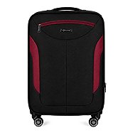 Solier Cabin Suitcase 25L, Black/Burgundy - Suitcase