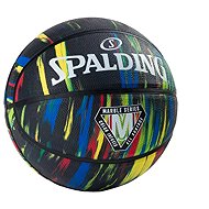 Spalding Marble Series Black Rainbow Rubber, Size 7 - Basketball