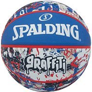 SPALDING BLUE RED GRAFFITI SZ7 RUBBER BASKETBALL - Basketball