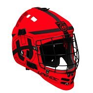 Unihoc maska Shield neon red/black - Florbalová maska