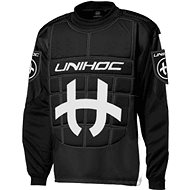 Unihoc Goalie sweater Shield black/white L - Floorball Goalkeeper Vest