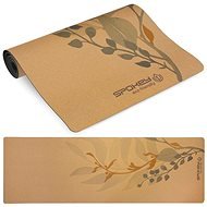 Spokey SAVASANA II Yoga exercise mat cork with print, 4 mm, incl. strap - Yoga Mat