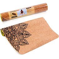 Spokey SAVASANA Yoga exercise mat cork with mandala, 4 mm, incl. strap - Yoga Mat