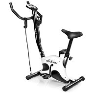 Spokey ONEGO+ Mechanical exercise bike white with expanders - Stationary Bicycle