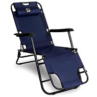 Spokey Tampico Folding chair/recliner 2in1, dark blue - Camping Armchair