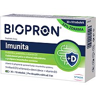 Biopron Immunity, probiotics and prebiotics + vitamin D for daily immunity support, 30 + 10 capsules - Probiotics