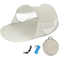Tectake plážový stan samorozkládací mušle Angelika šedý - Beach Tent