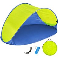 Tectake plážový stan samorozkládací mušle modro/žlutý - Beach Tent