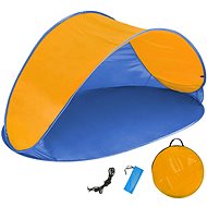 Tectake plážový stan samorozkládací mušle modro/oranžový - Beach Tent