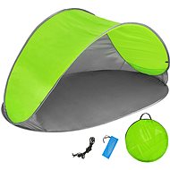 Tectake plážový stan samorozkládací mušle šedo/zelený - Beach Tent